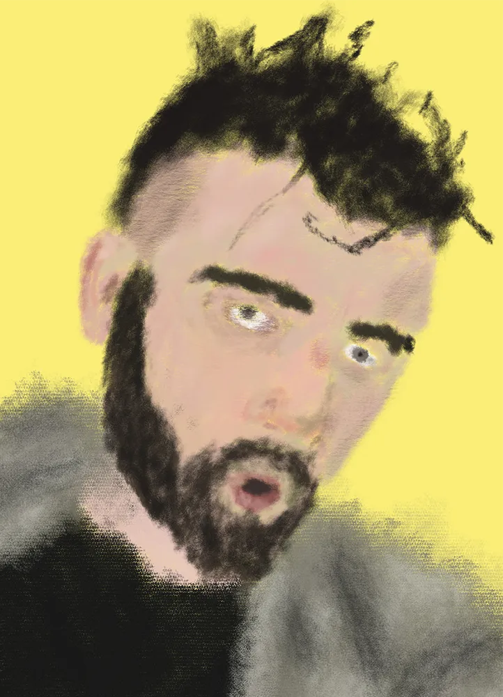 Digital portrait painting of Dan Cairns