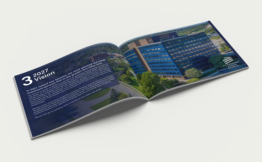 Interior spread of a brochure